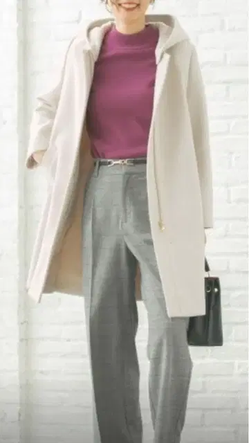 글로벌 워크 가벼운 스트레치 2WAY 코트 아이보리