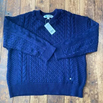 GDC 네이비 아란 니트 스웨터 S