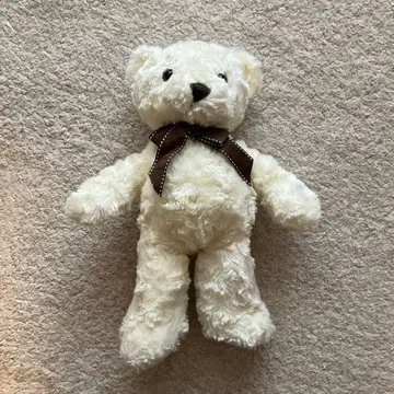 테디베어 하얀 곰 봉제 인형