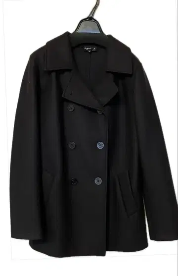 agnes b. 네이비 피 코트