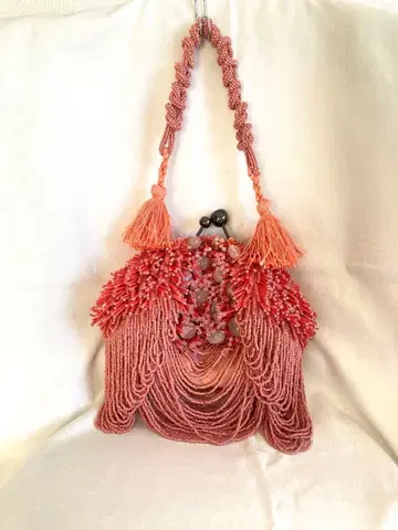 자망 퓨에슈 비즈 드레이프 백