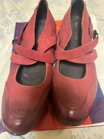 marie club 천연 가죽 플랫슈즈