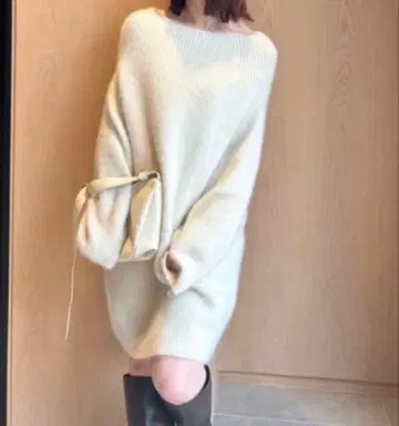 프레이 아이디 라쿤 니트 미니 원피스