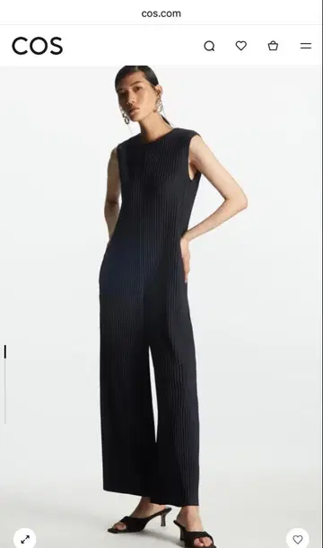 COS | 플리츠 와이드 레그 점프수트