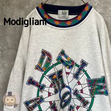 [ 빈티지 ] Modigliani 레트로 맨투맨 트레이닝복 구제 의류