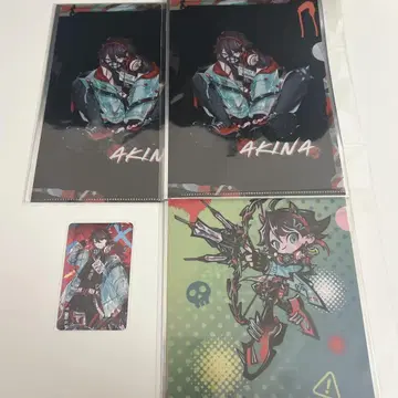 니지산지 사에구사 아키나 랜덤 사진풍 카드 클리어 파일 특전