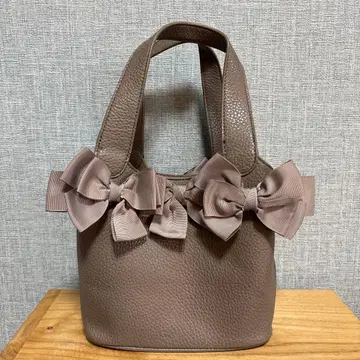 [ 새상품급 ] 아네모네 리본 가죽 핸드백