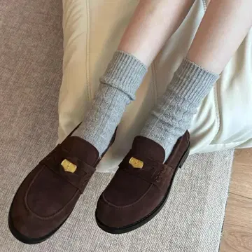 미사용 새상품 코인 로퍼 브라운 22.0-25.0cm