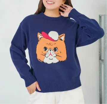 [ 스칼라 ] 캡 고양이 패턴 자카드 니트 [ 주말 한정 할인 중 ]