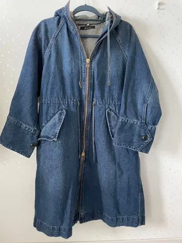 Johnbull 후드 부착 데님 자켓