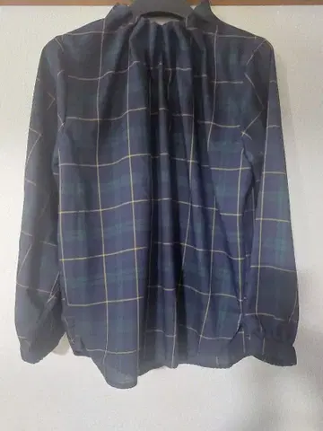 SHIPS 네이비 계열 체크 무늬 긴팔 셔츠