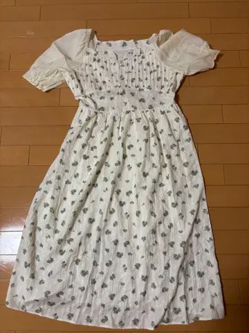 2WAY 미니 꽃무늬 프릴 오프숄더 원피스