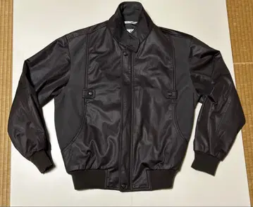 블랙 가죽 자켓 스탠드 카라