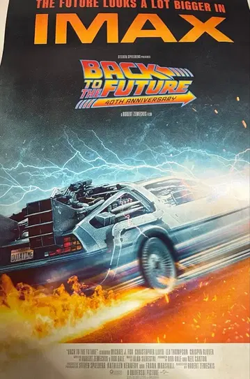 백투더퓨처 IMAX 입장자 특전 A3 포스터