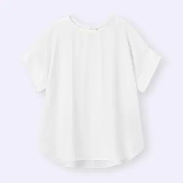 화이트 반팔 셔츠 백 버튼 포함