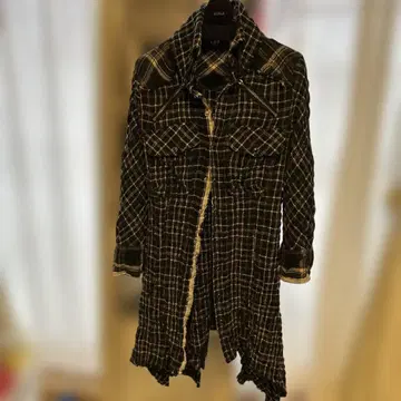 L68 긴팔 체크 셔츠 블랙과 화이트