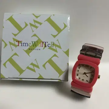 타임 윌 텔 타임 윌 텔 손목시계 핑크 제브라 M