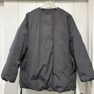 PUAL CE CIN 그레이 노카라 다운 자켓