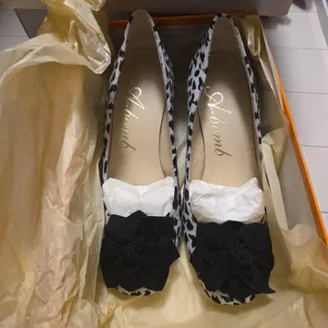 Absomb 레오파드 무늬 리본 펌프스 약 5cm 힐