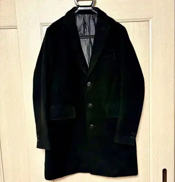 BEAMS 블랙 체스터 코트 M