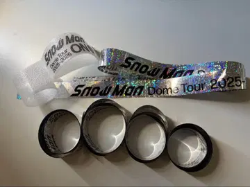 SnowMan 돔 투어 은색 테이프 5개 음표 낙하물 1개 세트