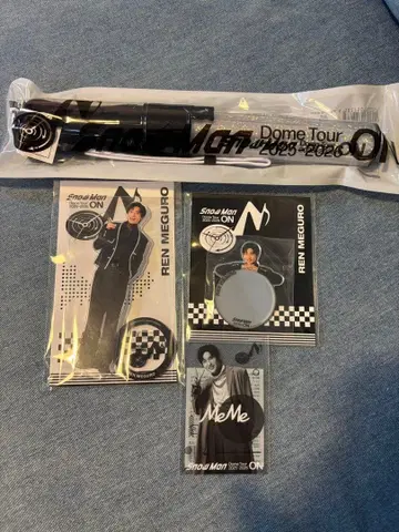 SnowMan ON 응원봉 미사용 새상품 메구로 렌 메메 굿즈 스티커