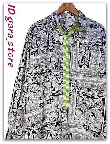 개성 넘치는! 아름다운 아트 장식품 올 패턴 모노톤 셔츠