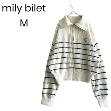 [ milybilet ] 하프 지퍼 니트 숏 기장 오버 사이즈 1424