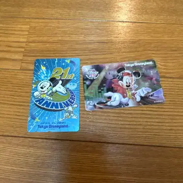 도쿄 디즈니랜드 21주년 기념 카드와 전화 카드