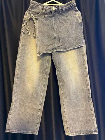 비대칭 라이트 블루 데님