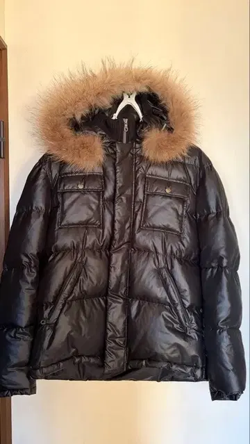 퍼 부착 탈부착 가능 짧은 기장 다운 자켓