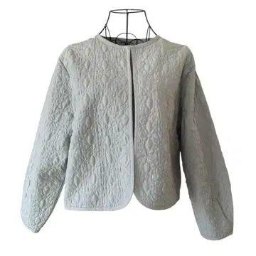 [택 포함 새상품] Samansa Mos2 꽃무늬 스티치 퀼트 자켓 F