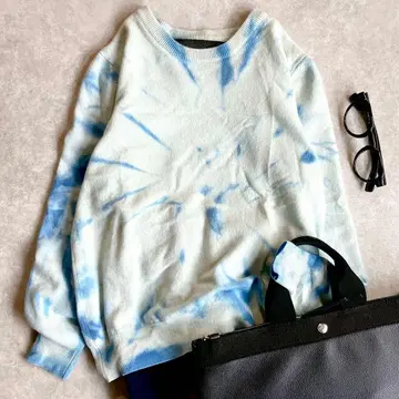 새상품급 엘더 스테이츠맨 캐시미어 100% 타이다이 염색 니트 론 헤르만