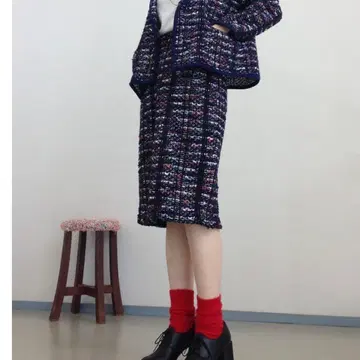 코헨 니트 트위드 스커트 일본제