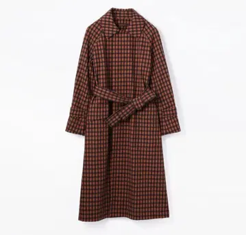 [ 새상품 60% OFF ] CABaN/체크 롱 코트