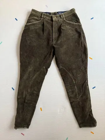 이탈리아제 올리브 코듀로이 조퍼스 팬츠