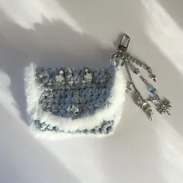 미니 파우치 소품함 핸드메이드 스카이블루