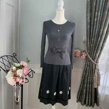 39 엠즈 그레이시 셋업 38/40 리브 니트 새상품