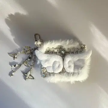 핸드메이드 미니 파우치 천사 화이트