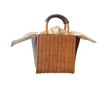 The Bagmati 스퀘어 위커 카고백 (caramel x choco)