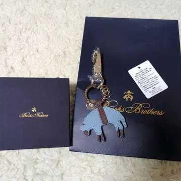 브룩스 브라더스 키링 동물 가죽 잡화 카우 가죽 가격 인하