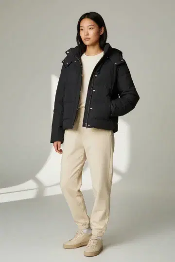 아카이브 후드 부착 다운 자켓