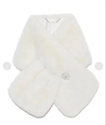 [ CELFORD ] 브로치 포함 퍼 숄 티펫 머플러