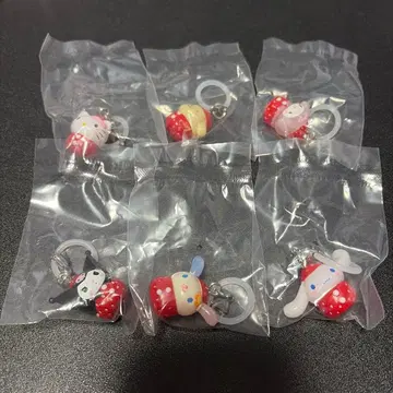 산리오 캐릭터즈 딸기 메지루시 액세서리 6종 컴프