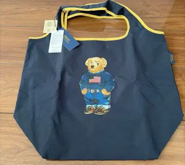 새상품 미사용 polo 랄프 로렌 베어 에코백 접이식 백
