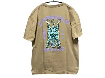 티베탄 타이거 그래픽 베이지 T셔츠
