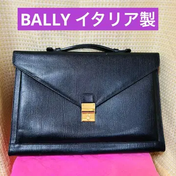 [ 새상품급 ] BALLY 발리 핸드백 비즈니스 백 골드 금장 장식 가죽