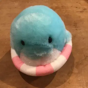 파란 고래 봉제 인형 튜브 포함