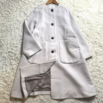 22AW 슬로브 이에나 스이비 더블 크로스 안장 숄더 A라인 코트