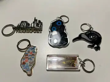 세계 각국의 키링 세트 5점 독일, 뉴질랜드, 대만